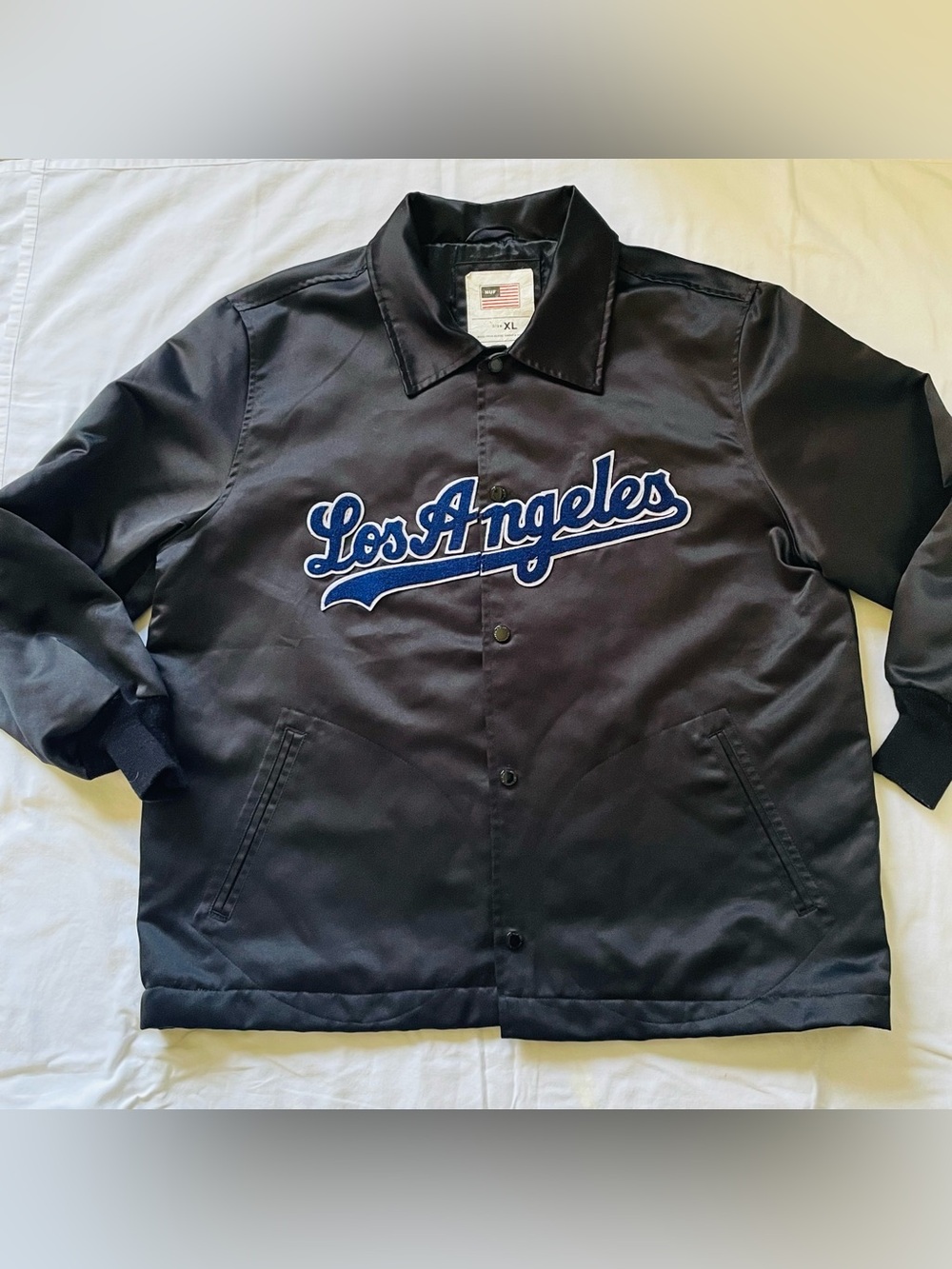 Los Angeles Dodgers (inspired) Embroidered Coach style Jacket - Black